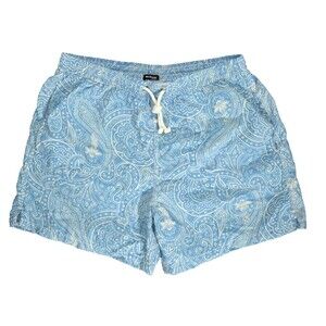 Kiton Napoli Men’s Blue Paisley Swim Trunks Shorts Size XL Made in Italy UCOM2C